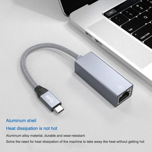 Alt view image 3 of 8 - 2.5G USB to RJ45 Interface Ethernet USB 3.0 LAN Adapter RTL8156 Wired USB 3.0 2500M External Network Converter for Windows 7/ 8/10 MacBook Ethernet
