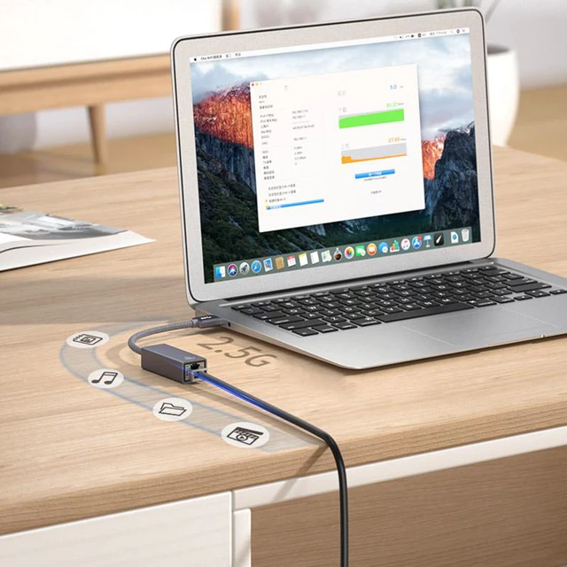 Alt view image 6 of 8 - 2.5G USB to RJ45 Interface Ethernet USB 3.0 LAN Adapter RTL8156 Wired USB 3.0 2500M External Network Converter for Windows 7/ 8/10 MacBook Ethernet