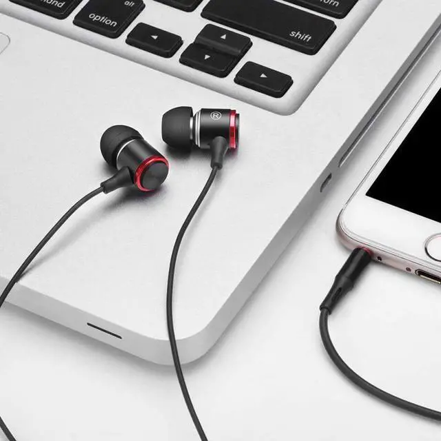 Alt view image 5 of 7 - Wired In-Ear Earphones 3.5mm Jack Earbud Earphones Sports Headphones Stereo Headset with Microphone for Phone Computer Mp3 Mp4 Tablet