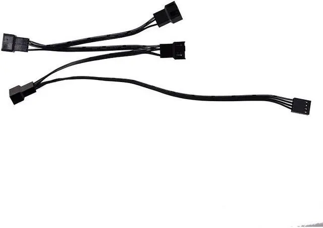 Alt view image 2 of 7 - 1 to 4 Case Fan Splitter Cable, PWM Cable Splitter Duplicator, Temperature Control Case Fan Power Duplicator Converter for 3Pin/4 Pin Case Fan Light Bar Chassis Decoration