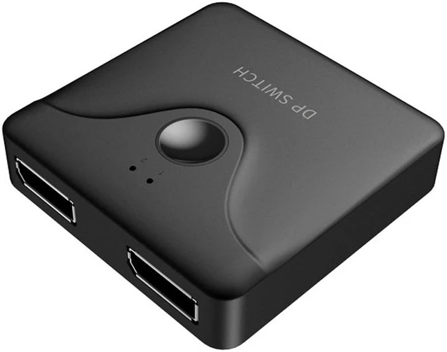 Alt view image 3 of 6 - Displayport Splitter, 4K@60HZ DP Switch Bi-Directional DP Switcher 2 Input 1 Output,2 x 1/1 x 2 Use In Two Ways