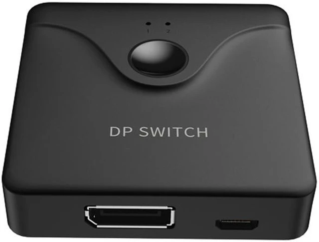 Alt view image 2 of 6 - Displayport Splitter, 4K@60HZ DP Switch Bi-Directional DP Switcher 2 Input 1 Output,2 x 1/1 x 2 Use In Two Ways