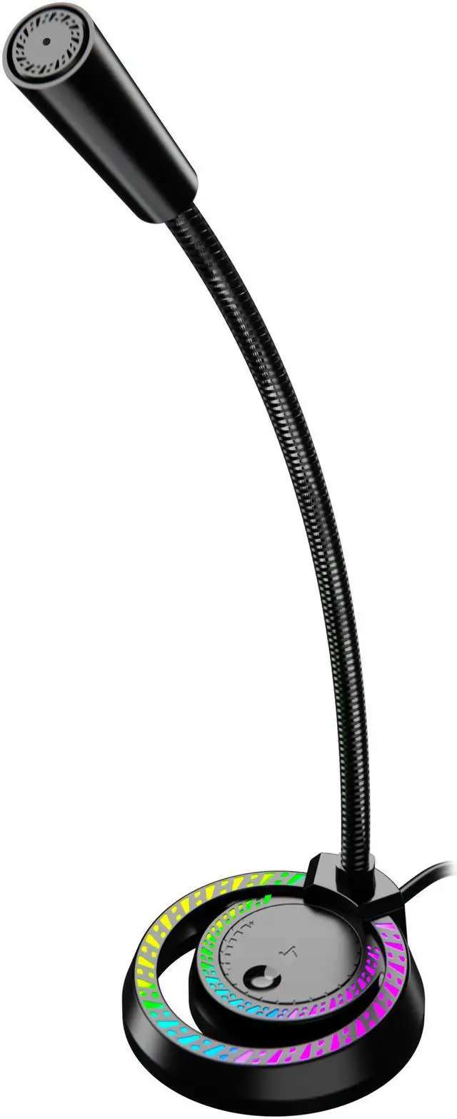 Main image of USB Recording Microphone WIth RGB LED Light Stand For Laptop YouTube Live Broadcast Karaoke Gamers Computer Microphone