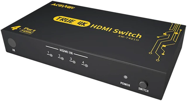 Main image of 4Kx2K Ultra HD 4Port HDMI Switch 4096x2160/3840x2160@60Hz 4:4:4 /1080P 3D HDMI 2.0 Switcher 4 Devices Sharing 1 Screen (with Remote Control)