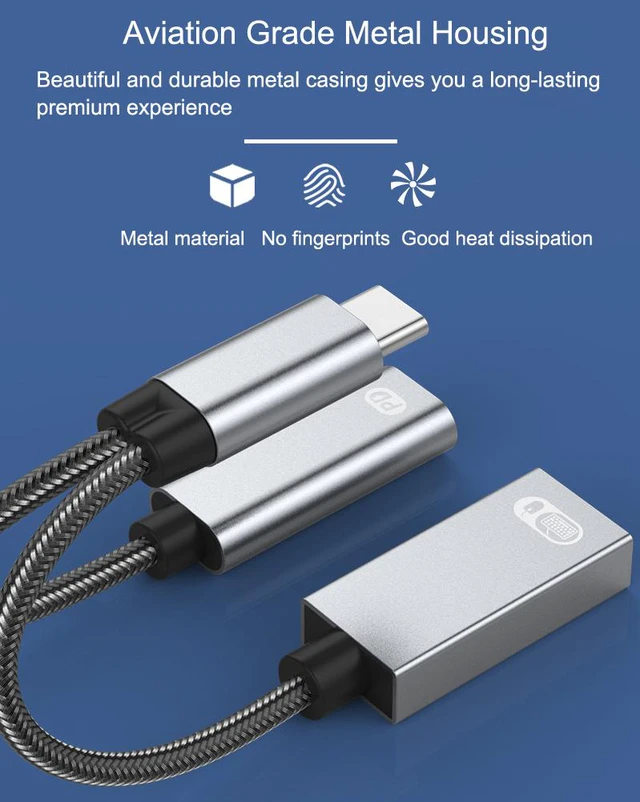 Alt view image 5 of 8 - 2 in1 Adapter Cable PD60W Fast Charge + OTG for Ipad Pro MACBOOK Laptop Phone USB C Splitter Data and Charge Cable
