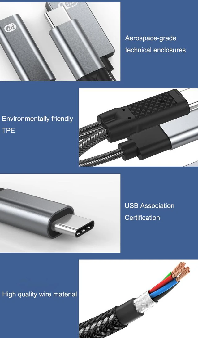 Alt view image 7 of 8 - 2 in1 Adapter Cable PD60W Fast Charge + OTG for Ipad Pro MACBOOK Laptop Phone USB C Splitter Data and Charge Cable