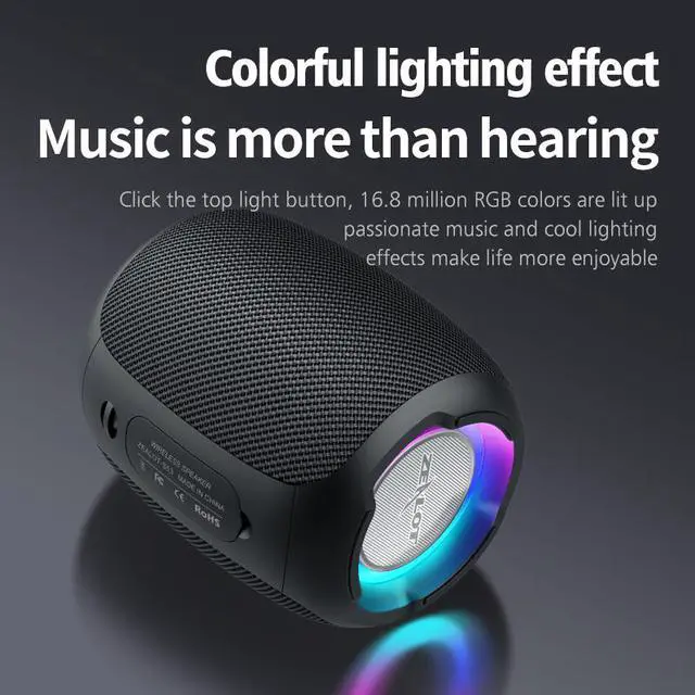 Alt view image 5 of 8 - Portable Bluetooth Speaker FM Outdoor TWS Connection High Quality Sound IPX6 Waterproof Speaker 57MM Speaker