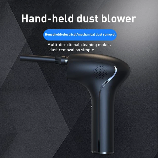 Alt view image 2 of 8 - Air Duster Vacuum Cleaner Home Blower Car Wireless Dust Removel Gun Mini Portable Dust Collector Computer Keyboard Electronics Cleaning