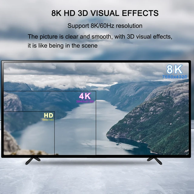 Alt view image 7 of 8 - 3 Port HDMI Switcher 3 In 1 Out 8K HDMI Switch 8K@60Hz 4K@120Hz 3D with Remote Control