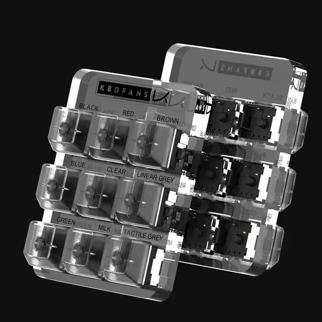 Alt view image 2 of 7 - Transparent Keycaps Testing Tool Cherry 9 MX Switches Keyboard Tester Kit Clear Keycaps Sampler PCB Mechanical Keyboard
