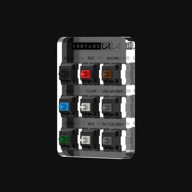 Alt view image 5 of 7 - Transparent Keycaps Testing Tool Cherry 9 MX Switches Keyboard Tester Kit Clear Keycaps Sampler PCB Mechanical Keyboard