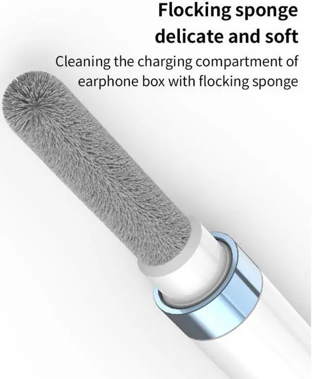 Alt view image 4 of 7 - Wireless Headphones Cleaning Pen Brush Portable Cleaner Brush Tools Headset Keyboard Tablets TWS Earbud Cleaning