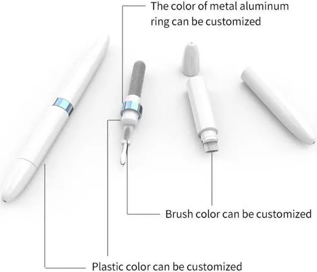 Alt view image 6 of 7 - Wireless Headphones Cleaning Pen Brush Portable Cleaner Brush Tools Headset Keyboard Tablets TWS Earbud Cleaning