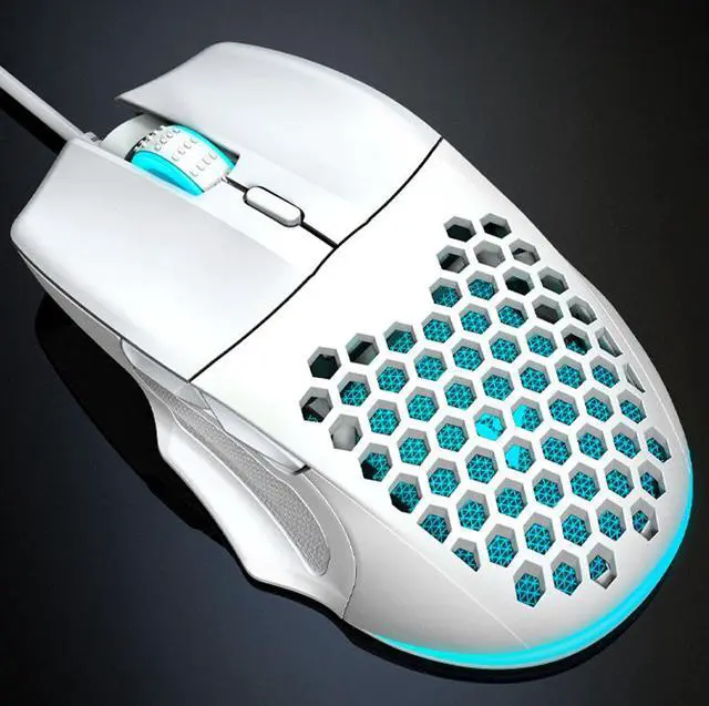 Alt view image 5 of 6 - RGB USB Wired Gaming Mouse Honeycomb 3200 DPI Mouse Ergonomic Lightweight Mice For Computer Laptop PC