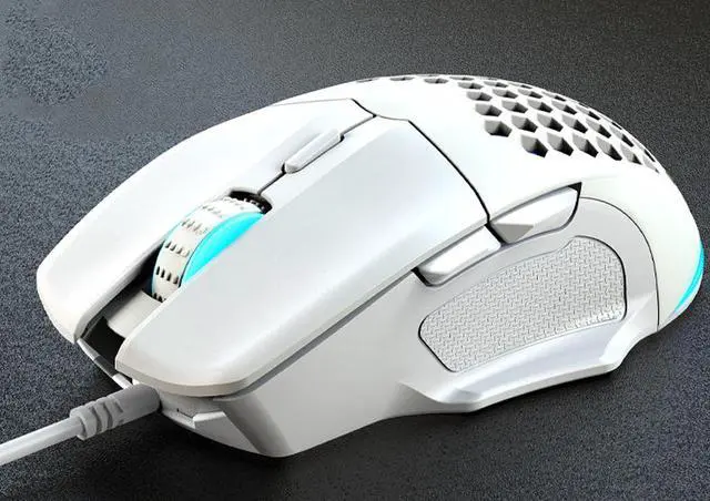 Alt view image 2 of 6 - RGB USB Wired Gaming Mouse Honeycomb 3200 DPI Mouse Ergonomic Lightweight Mice For Computer Laptop PC