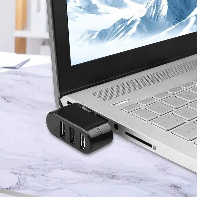 Alt view image 7 of 7 - 3-in-1 USB3.0 Ports HUB High Speed Rotating Splitter For PC/Laptop Connector Equipment Adapter 180 Degree Rotation Adapter