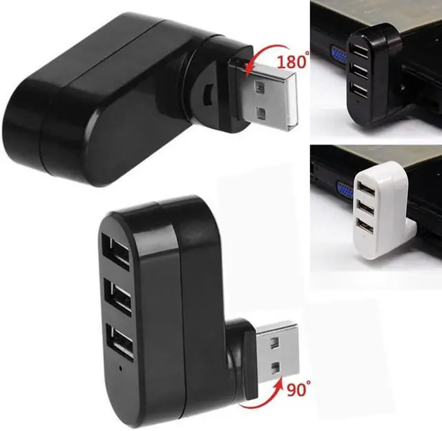 Alt view image 6 of 7 - 3-in-1 USB3.0 Ports HUB High Speed Rotating Splitter For PC/Laptop Connector Equipment Adapter 180 Degree Rotation Adapter