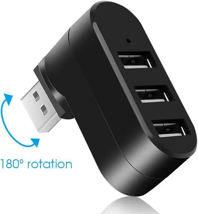Alt view image 4 of 7 - 3-in-1 USB3.0 Ports HUB High Speed Rotating Splitter For PC/Laptop Connector Equipment Adapter 180 Degree Rotation Adapter