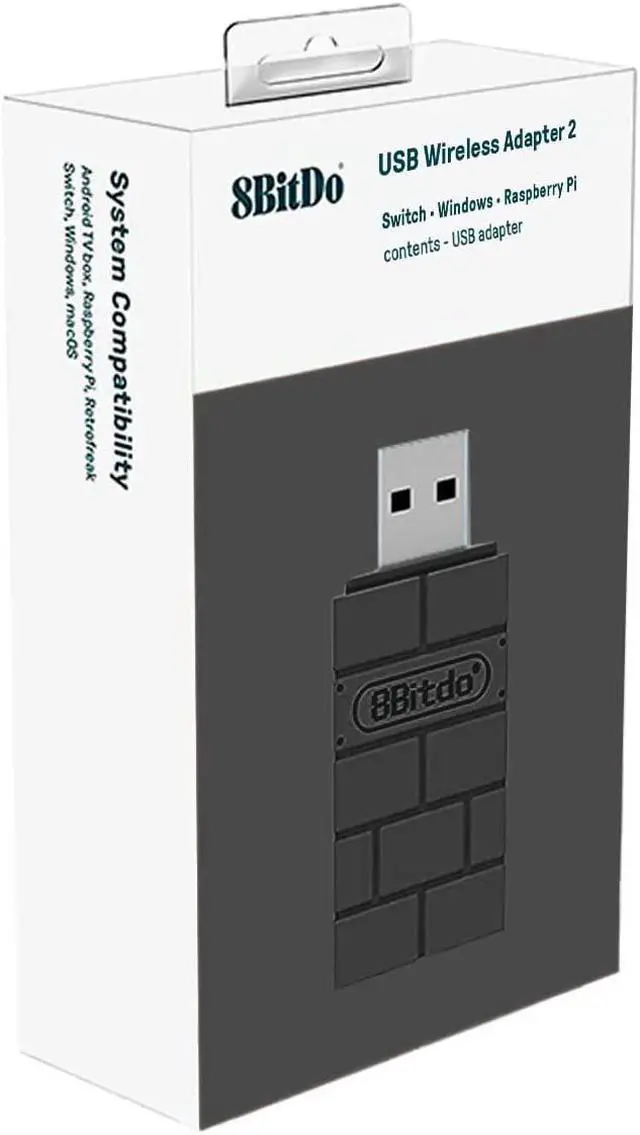 Alt view image 4 of 8 - 8Bitdo Wireless USB Adapter 2 for Switch, Windows, Mac & Raspberry Pi Compatible with Xbox Series X & S Controller, Xbox One Bluetooth Controller, Switch Pro and PS5 Controller