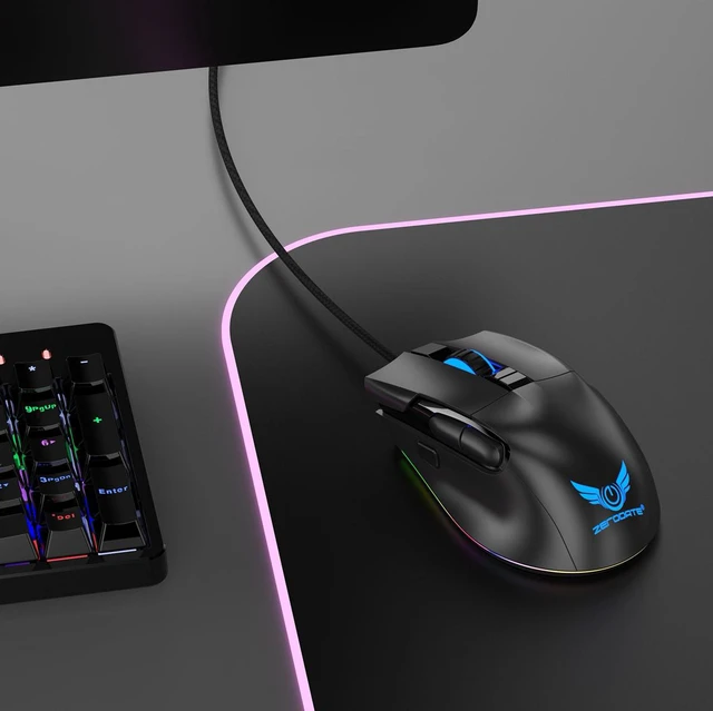 Alt view image 5 of 8 - Ergonomic RGB Gaming Mouse Macro Programming 7200DPI USB Wired Optical Mice