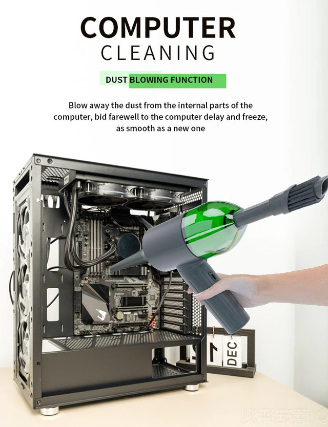 Alt view image 5 of 8 - Electric Air Duster 5000Pa Handheld Car Vacuum Cleaner 2 in 1 Suction Mattrass Pump Cordless Vacuum Cleaners Dust Blower for Computer Laptop Keyboard Electronics Camera Cleaning