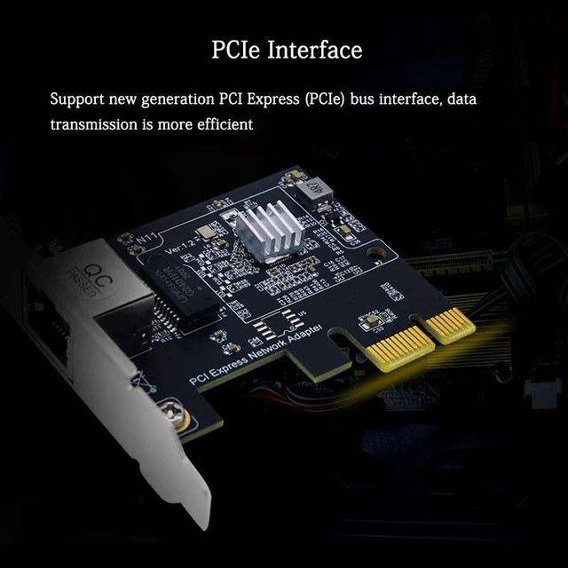 Alt view image 5 of 8 - 2.5G PCIe Gigabit Wired Network Card PCI Express Ethernet Network Adapter RTL8125 Chip Single Port RJ-45