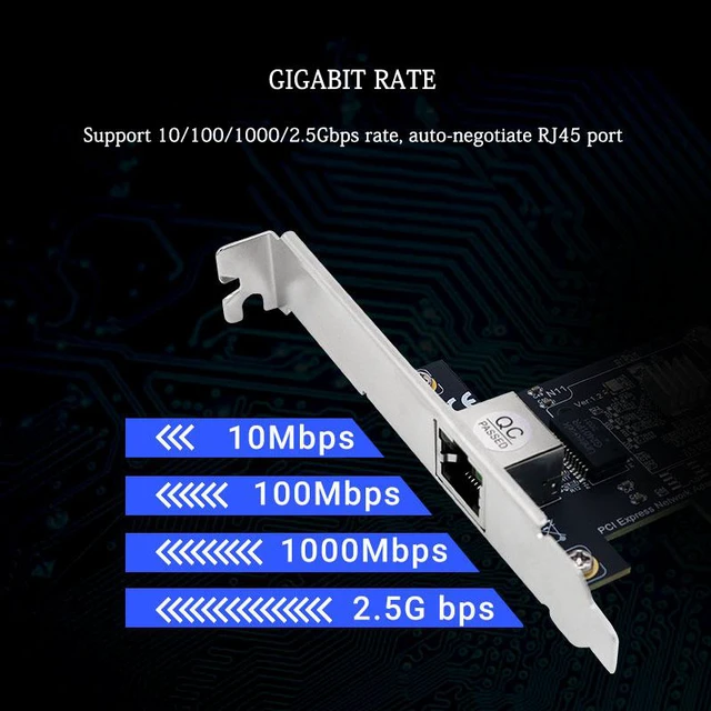 Alt view image 6 of 8 - 2.5G PCIe Gigabit Wired Network Card PCI Express Ethernet Network Adapter RTL8125 Chip Single Port RJ-45