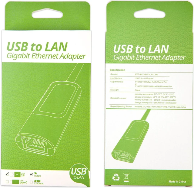 Alt view image 4 of 8 - 2500Mbps USB 2.5G External Wired Network Card USB To RJ45 Converter Ethernet Lan Adapter Hub For MacBook Ethernet