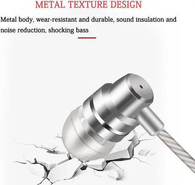 Alt view image 3 of 8 - 3.5mm Wired Gaming Earphones Stereo Surround Vibration Wired Earbud Games Headphone with 3.5mm Microphone Jack