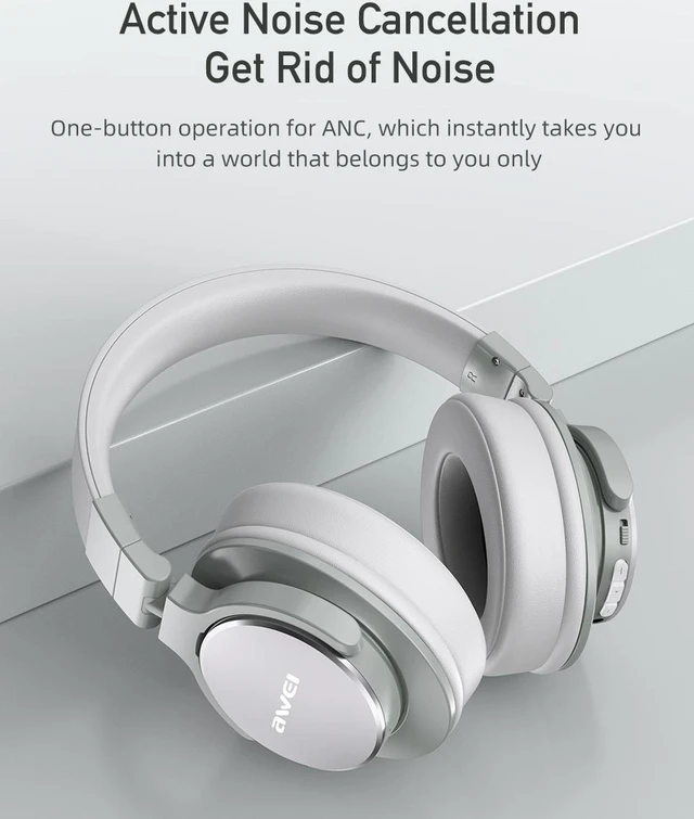 Alt view image 4 of 8 - Buetooth 5.0 Wireless HiFi Bass Headsets HD ANC Noise Cancelling Headphones with Microphone