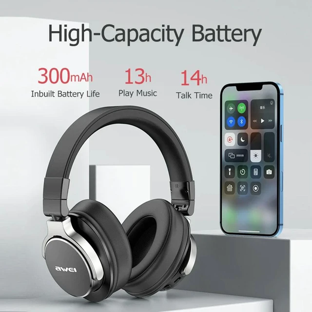 Alt view image 5 of 8 - Buetooth 5.0 Wireless HiFi Bass Headsets HD ANC Noise Cancelling Headphones with Microphone