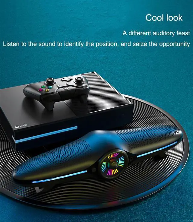 Alt view image 3 of 7 - 3.5mm AUX Computer RGB Speaker USB Powered Desktop subwoofer Wired Desktop Audio Speaker