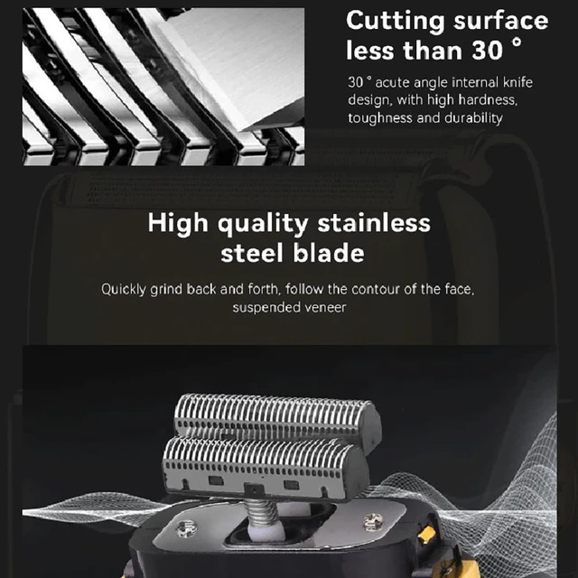 Alt view image 5 of 8 - Metal Reciprocating Led Display 5 Speeds Barber Electric Shaver Rechargeable Beard Razor Balds Fade Shaving Machine