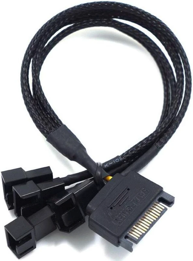 Main image of Adapter Cable 15Pin SATA to 3Pin 4Pin Conversion Power SATA 1 To 4 Extension Cables Case Fan Power Spliter Hub for Computer CPU Host Cooling Fan Connectors