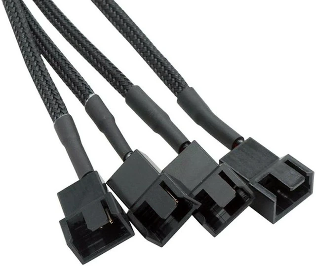 Alt view image 5 of 8 - Adapter Cable 15Pin SATA to 3Pin 4Pin Conversion Power SATA 1 To 4 Extension Cables Case Fan Power Spliter Hub for Computer CPU Host Cooling Fan Connectors