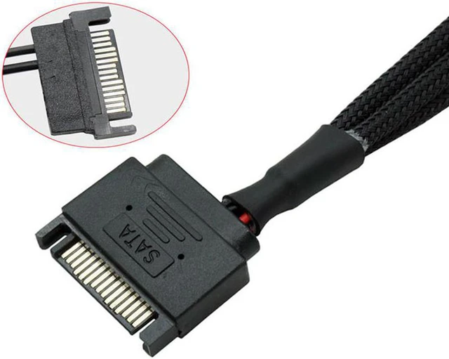 Alt view image 6 of 8 - Adapter Cable 15Pin SATA to 3Pin 4Pin Conversion Power SATA 1 To 4 Extension Cables Case Fan Power Spliter Hub for Computer CPU Host Cooling Fan Connectors