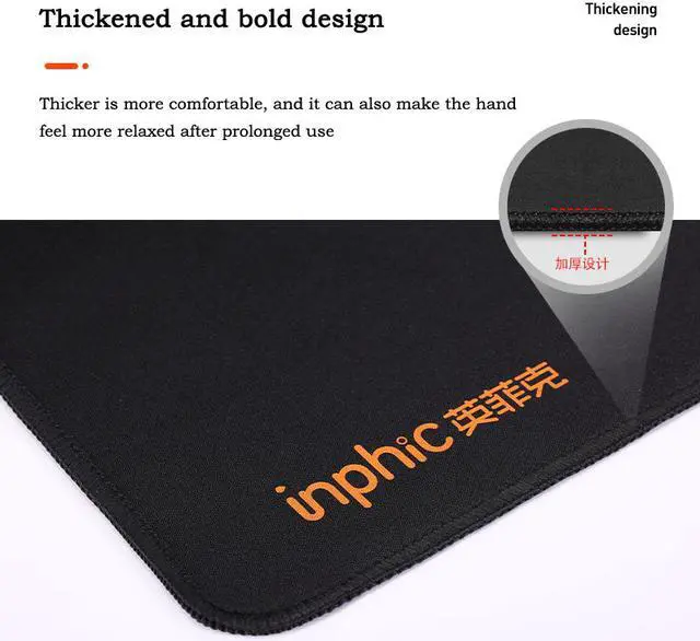 Alt view image 5 of 7 - 9.8x11.8 inch/ 250x300mm Mouse Pad keyboard Pad Thickened Lock Side Desk Pad Computer Notebook Office Home Gaming