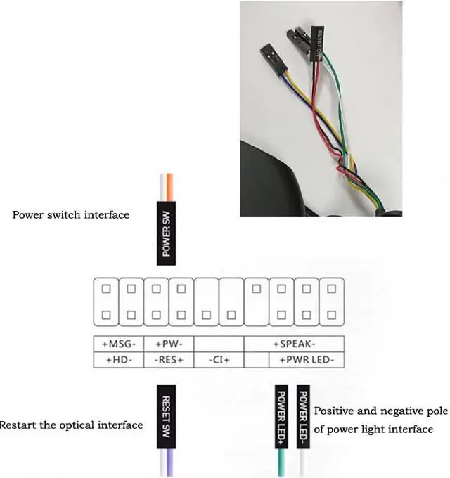 Alt view image 7 of 8 - 1.6m Portable PC Desktop Computer Case Power Button Switch Conveniently Control for Home Internet Bar Accessories