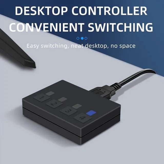 Alt view image 3 of 7 - 8K@60HZ / 4K@120HZ USB HDMI KVM Switch 4 in 1 Out USB HDMI KVM Switcher for Mouse Keyboard Sharing for PC Laptop Win7 Win10 MAC