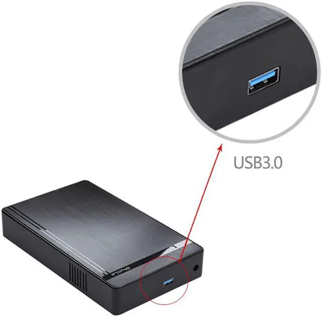 Alt view image 3 of 8 - 3.5" 2.5" SATA Hard Disk Enclosure USB3.0 Tool Free HDD SSD External Mobile Hard Disk Box Shell
