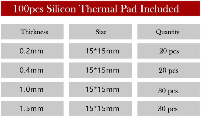 Alt view image 4 of 7 - 100Pcs 15*15mm 5W/m.k SSD Chip Heat Dissipation Paste Solid State Hard Disk Chip M2 NVME Thermal Paste Silicone Grease