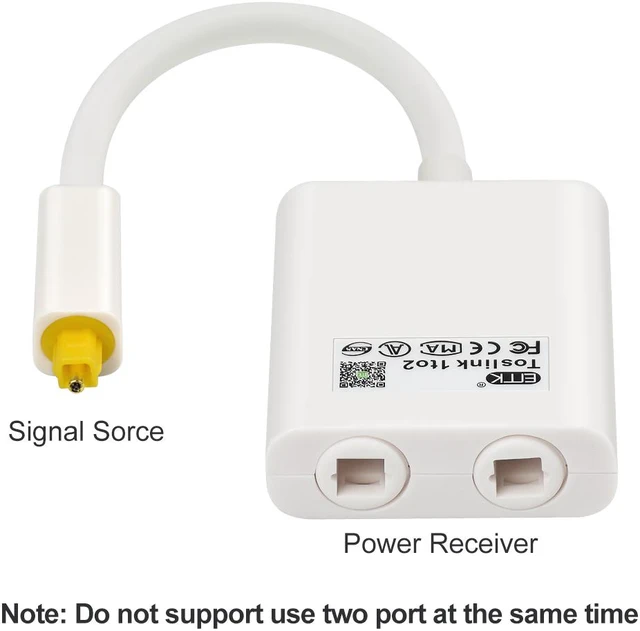 Alt view image 5 of 6 - Digital SPDIF Optical Audio Splitter 2 Way Toslink Splitter 1 input 2 Output SPDIF Optical Cable Splitter Hub Fiber Optic Splitter 1x2