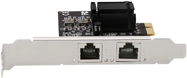 Alt view image 2 of 8 - Dual-port 2.5G Gigabit Network Card Desktop 8125BG ASM1806 Chip Ethernet Server Network Card RJ45 LAN ESXi Diskless PXE