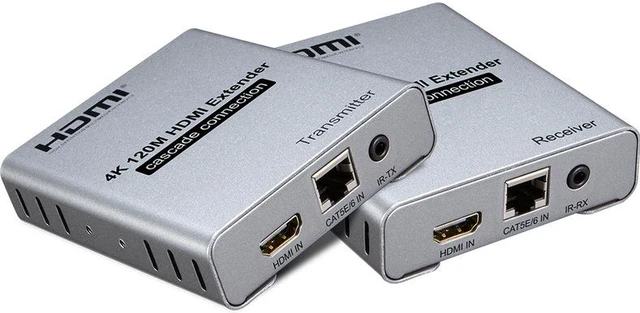 Main image of 4K 120M HDMI Extender Cascade Connection Over CAT5e CAT6 RJ45 Ethernet LAN Network Cable Extension Splitter Transmitter Receiver