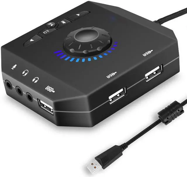 Main image of Profession Computer USB Sound Card 7.1 Channel Audio Adapter Converter Audio Interface for PC Laptop External Sound Card
