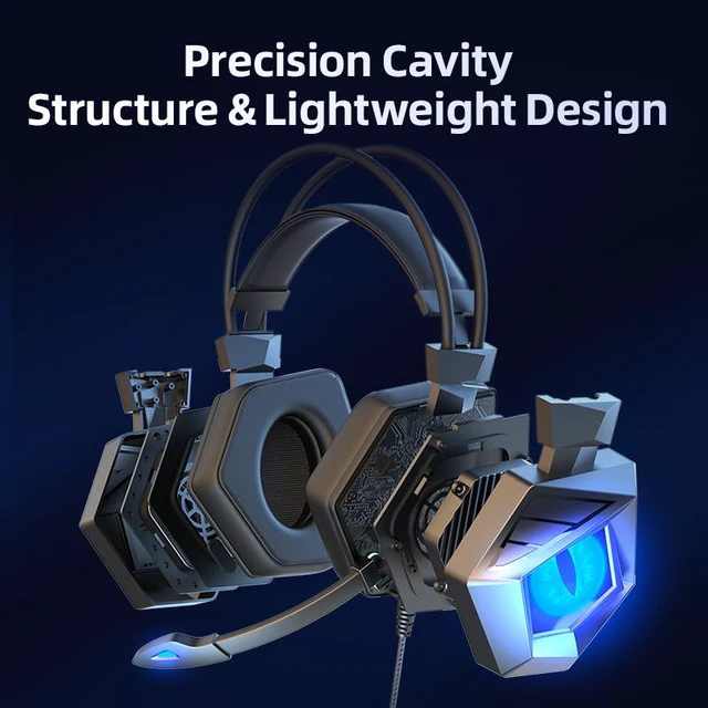 Alt view image 7 of 8 - 3.5mm Gaming Headset Game Computer Omni-directional Breathe Glow Wired Headphone Blue Light Version