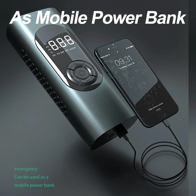 Alt view image 2 of 8 - Inflator Pump 6000mAh Portable Car Air Compressor for Motorcycles Bicycle Boat Tyre Inflator Digital Auto Inflatable Pump Wireless LCD Digital