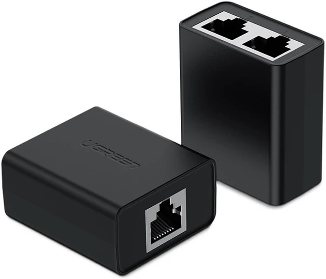 Main image of 2 In 2 out Network Cable Splitter Over 1Pcs Network Cable RJ45 Simultaneous Internet Access Broadband Network Conversion Connection Wired Transmission Through The Wall -1 Pairs Set