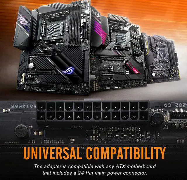 Alt view image 4 of 8 - 5V ARGB Synchronous Computer Motherboard ATX Power Supply 24Pin Turn 90 Degree Connector Turn Steering Head