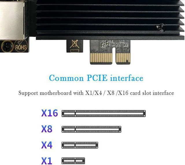 Alt view image 5 of 13 - 2500Mbps Pcie To RJ45 Intel I226 Network Card 2.5G Gigabit Ethernet Dual Ports 100/1000/2500Mbps Network Card For Desktop